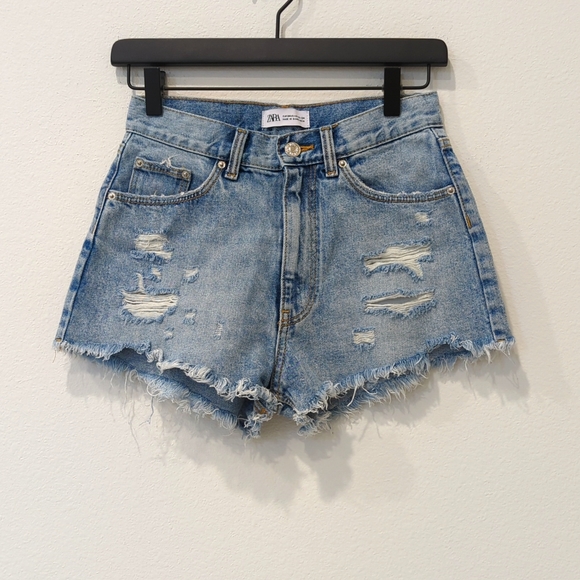 Zara high waisted shorts sz 2 - Picture 1 of 7